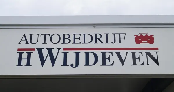 Het gevelbord Autobedrijf H. Wijdeven